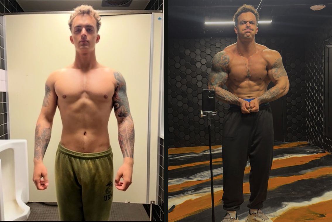 South Bay personal training muscle gain transformation from 135 pounds to a stronger goal physique